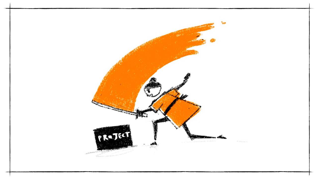 Sketch of a mountain climber symbolising finding your one priority in prioritisation training to identify important work and life goals.